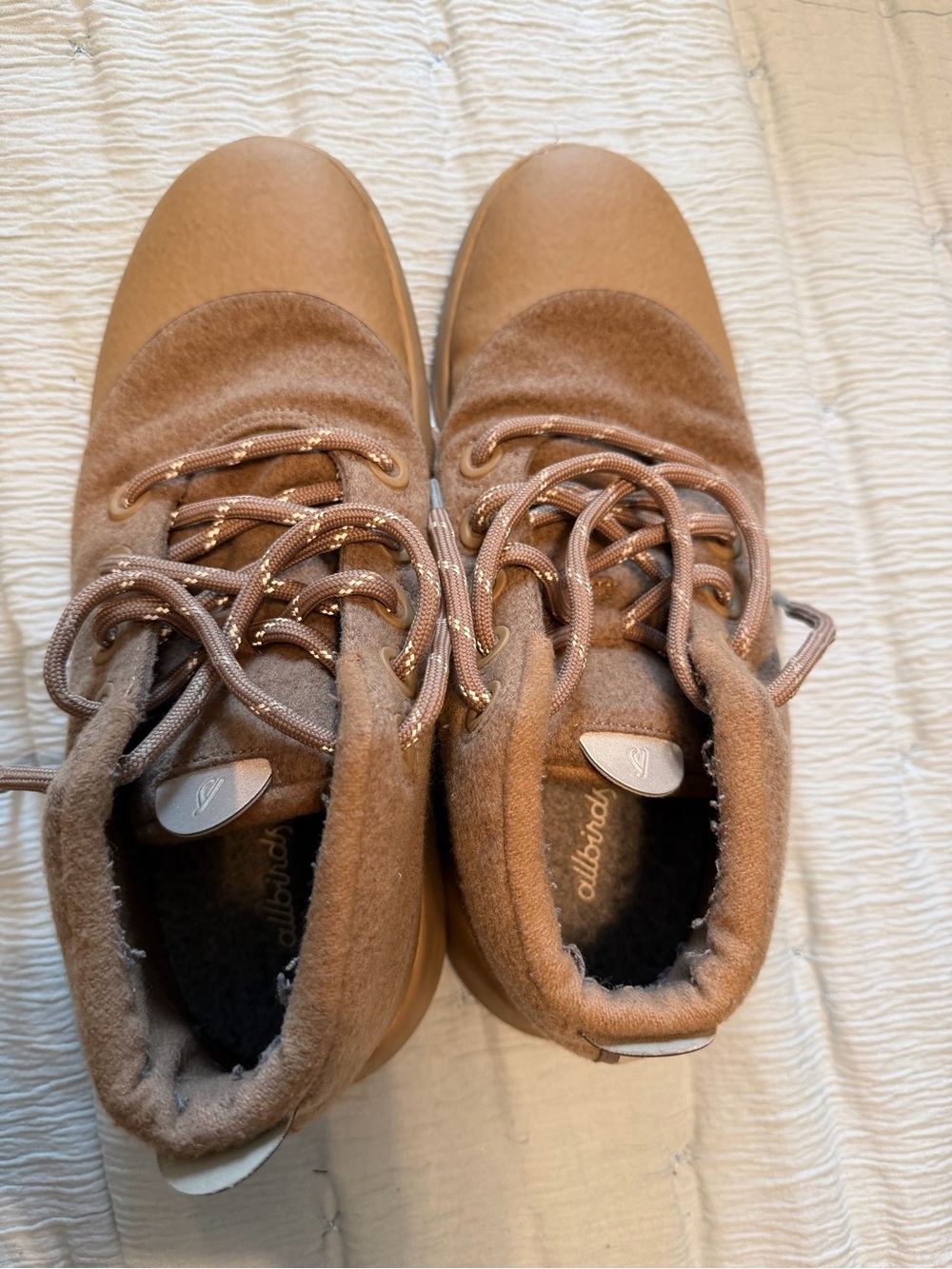 allbirds Women's Lace-Up Wool Boots in Tan Brown